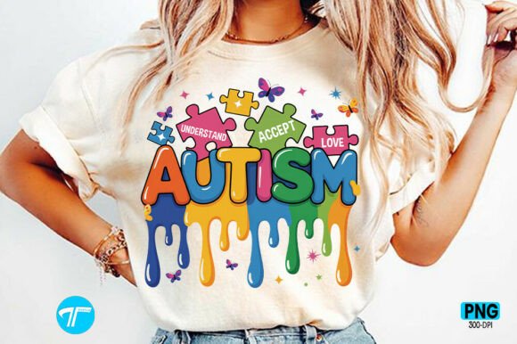Autism Acceptance Puzzle Sublimation Png