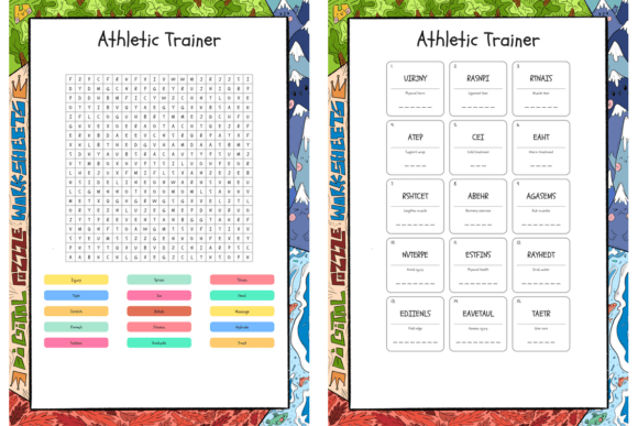 Engage Students with the Athletic Trainer Word Search, Scramble & Crossword Activity
