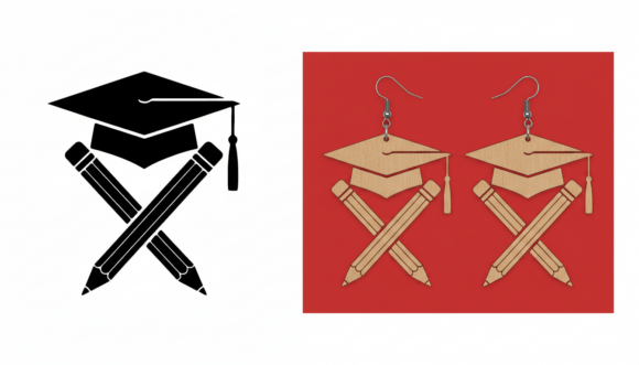 Graduation Cap Crossed Pencils Earring: A Practical Design Evaluation