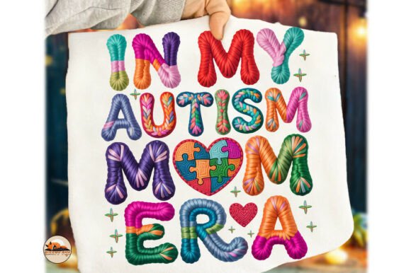 In My Autism Mom Era Faux Yarn Shirt PNG: A Creative Resource for Awareness and Expression