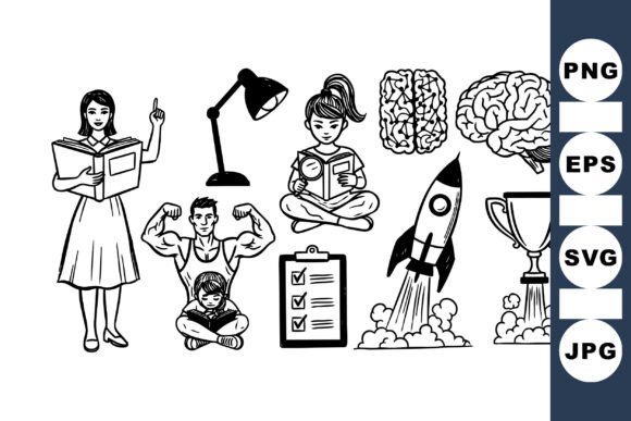 Motivation Success Vector Clipart: A Visual Toolkit for Growth and Achievement