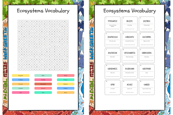 Unlock Strategic Learning with Ecosystems Vocabulary Word Search, Scram